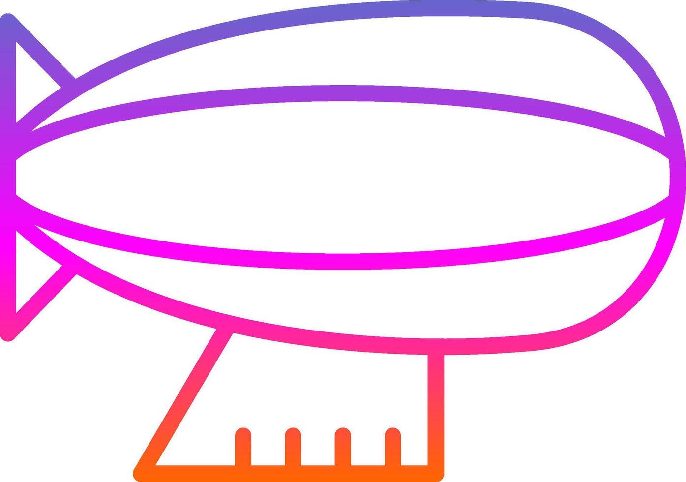 Zeppelin Line Circle Sticker Icon vector