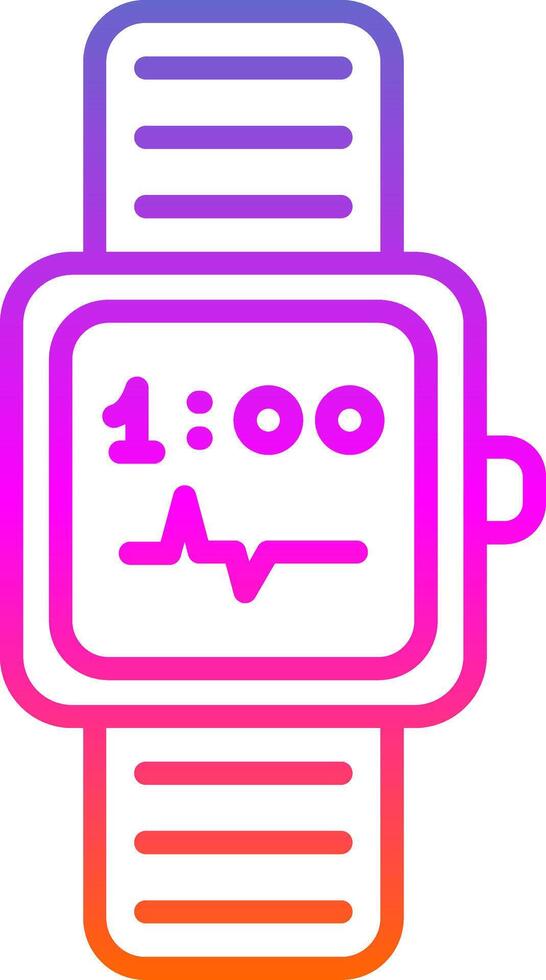 reloj línea circulo pegatina icono vector