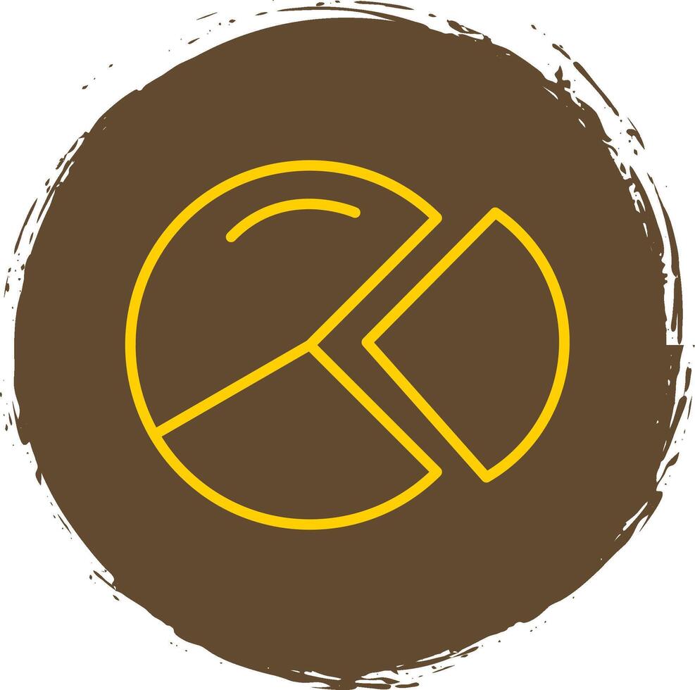 Pie Chart Line Circle Sticker Icon vector