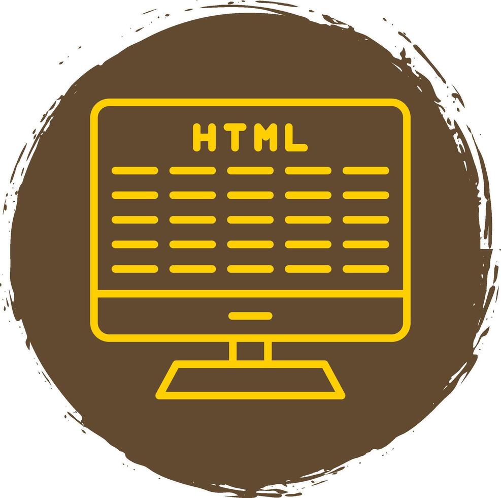 Web Development Line Circle Sticker Icon vector