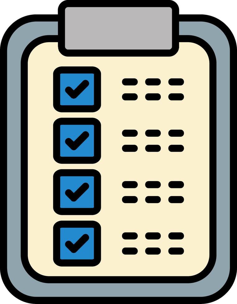 List Line Filled Icon vector