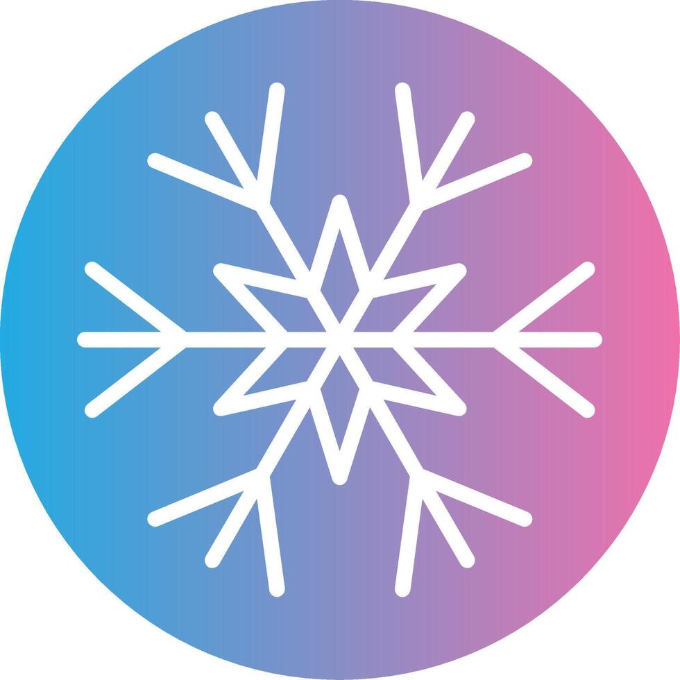 Snowflake Glyph Gradient Icon Design vector