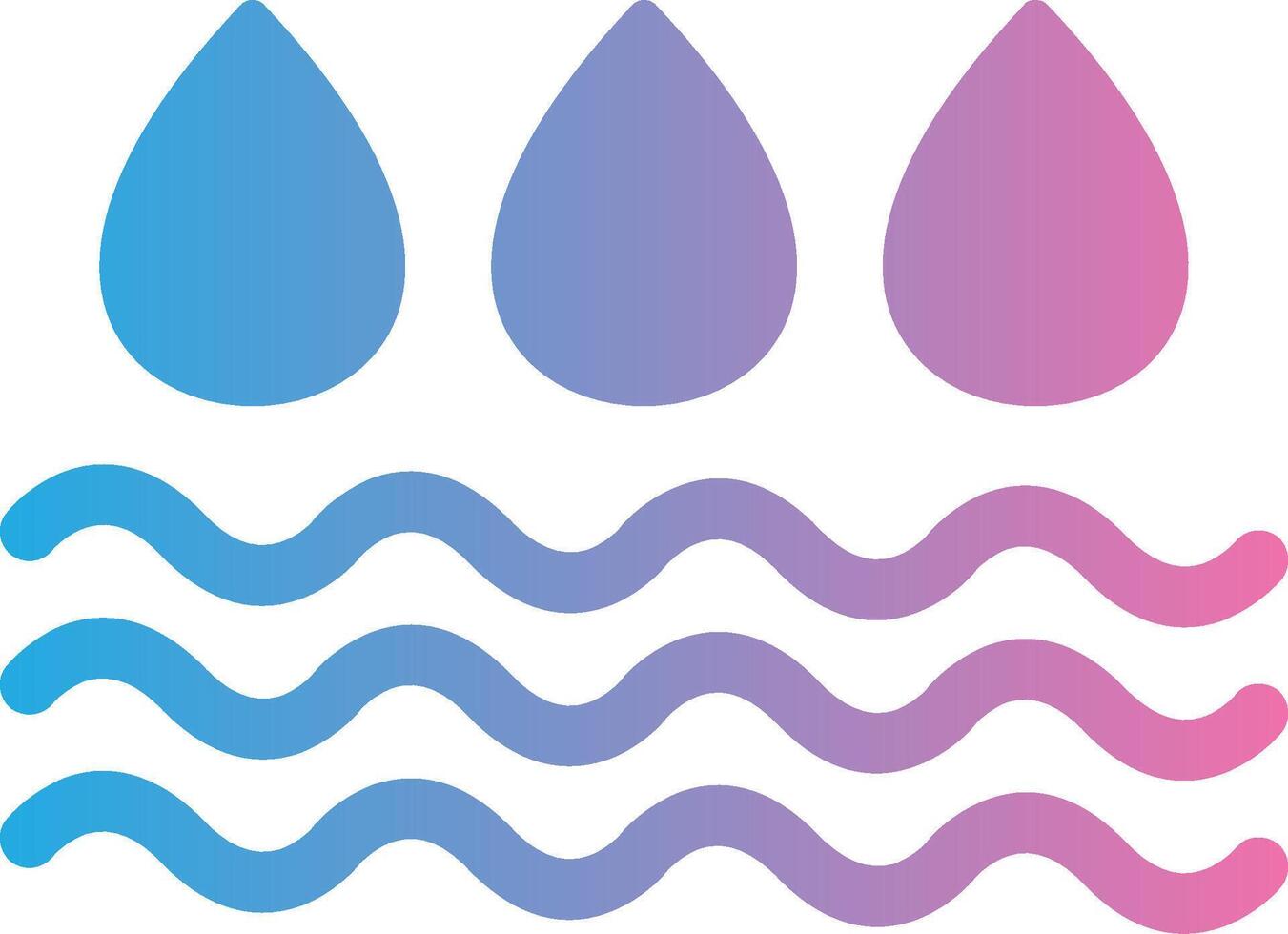 agua glifo degradado icono diseño vector