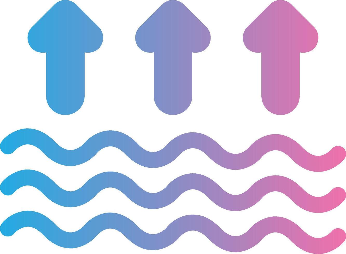 Arrows Glyph Gradient Icon Design vector