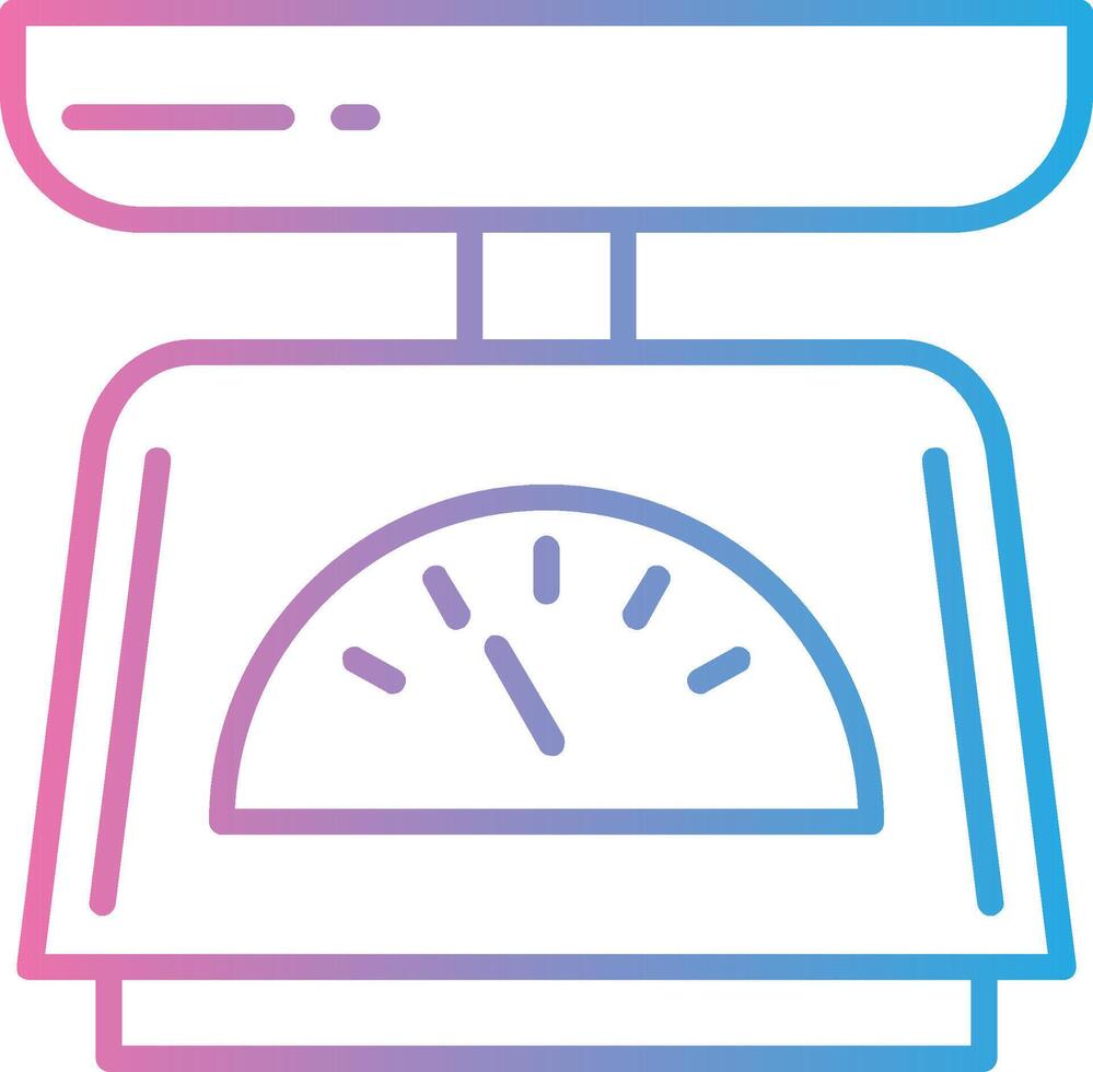 Weighing Line Gradient Icon Design vector