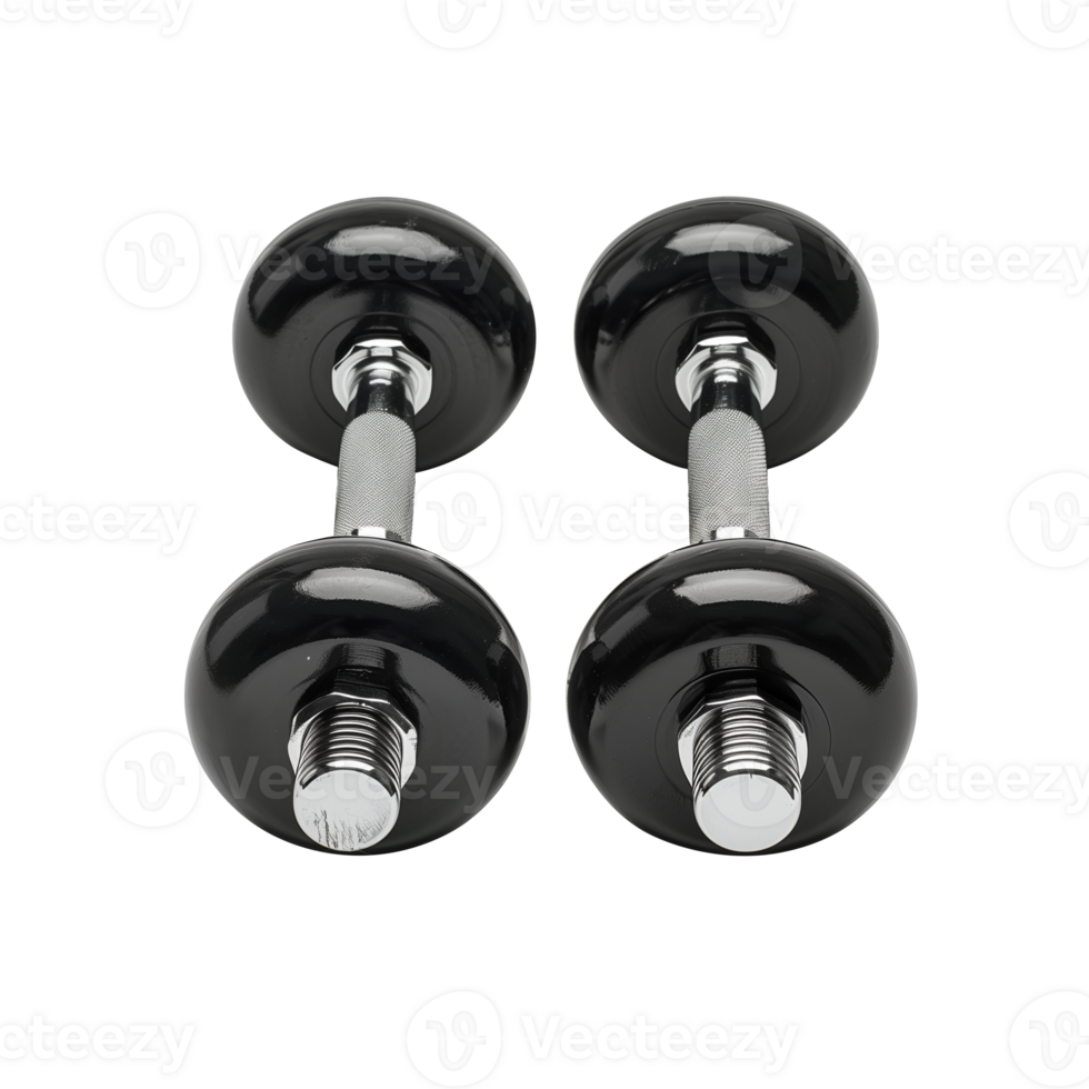 Adjustable dumbbells on transparent background png