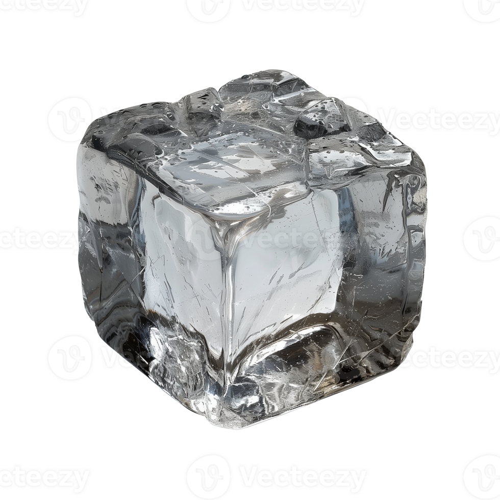 cristal clair la glace cube sur transparent Contexte png