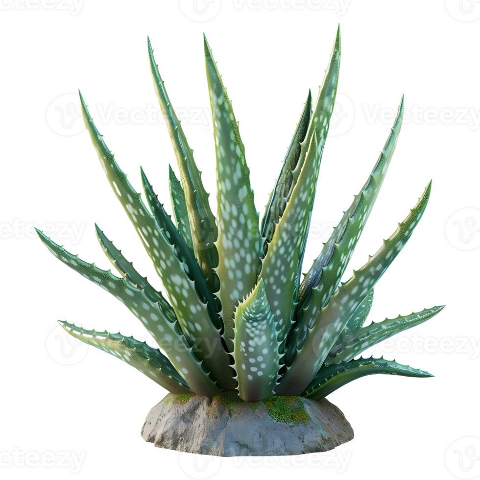 3d Rendern von ein Aloe vera Pflanze auf transparent Hintergrund png