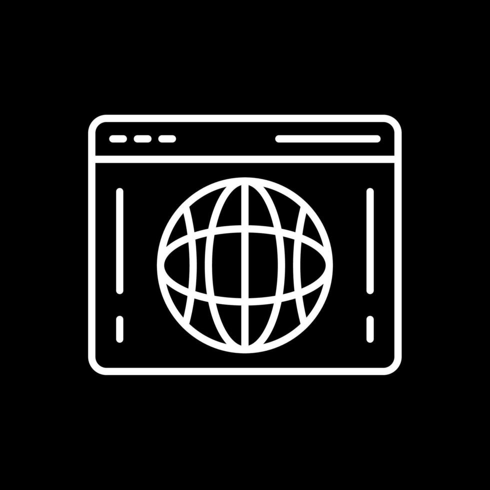Web Portal Line Inverted Icon Design vector