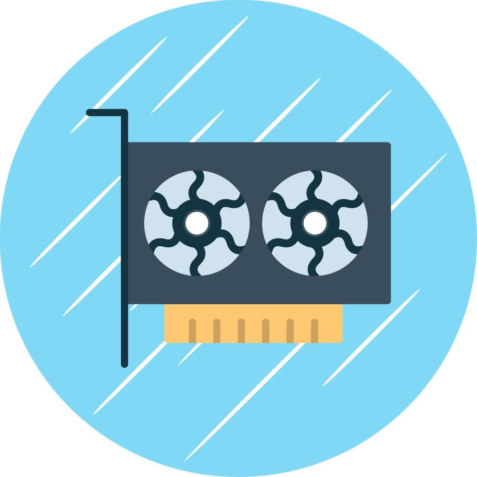 Gpu Flat Circle Icon Design vector