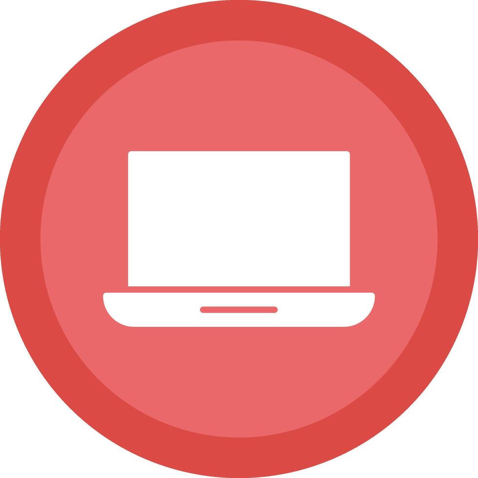 Laptop Line Shadow Circle Icon Design vector