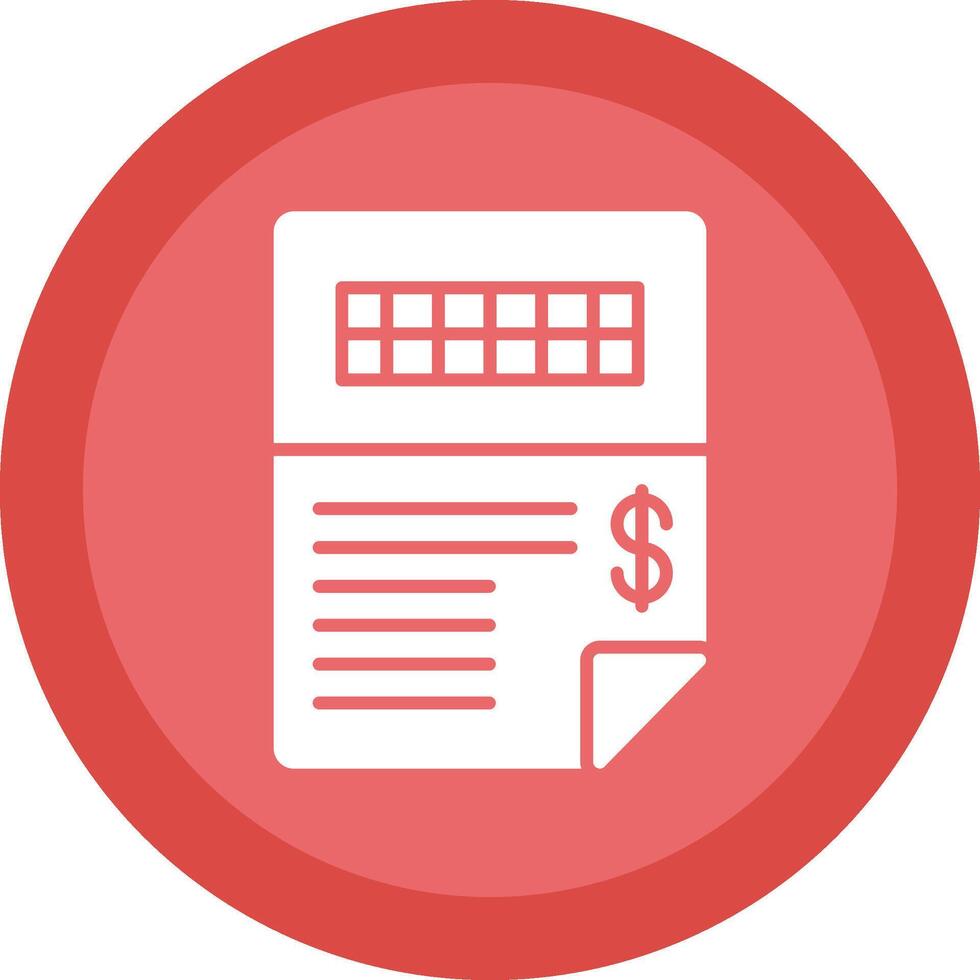 Invoice Glyph Due Circle Icon Design vector