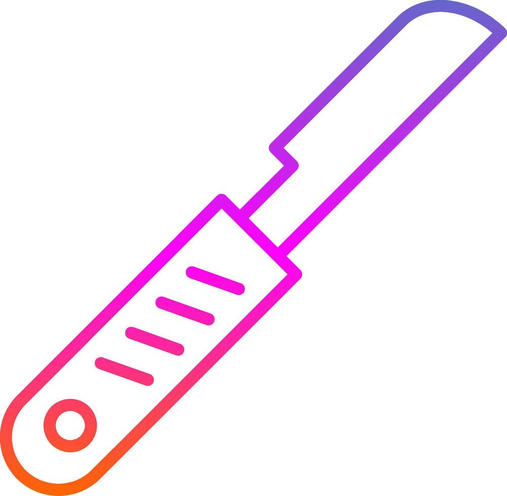Scalpel Line Circle Sticker Icon vector