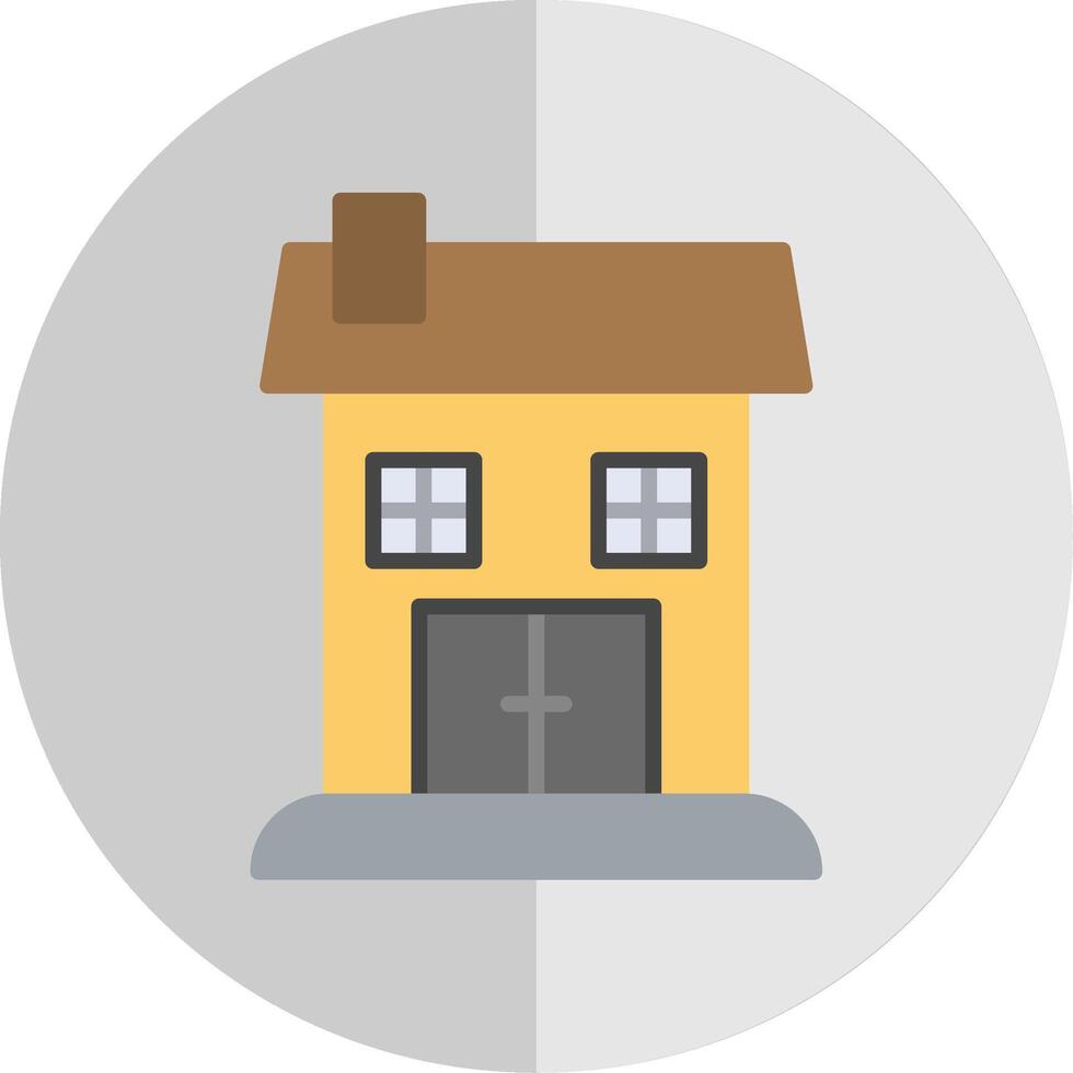 Bungalow Flat Scale Icon Design vector