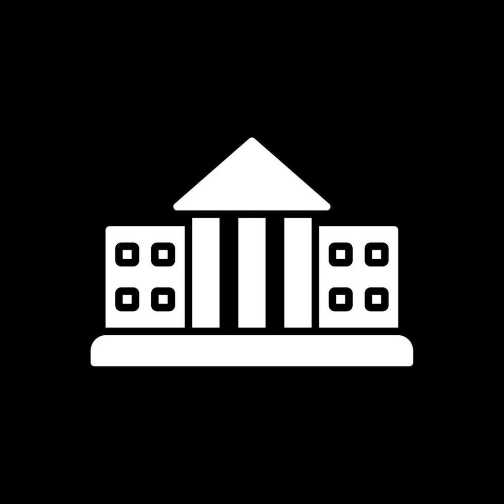 City Hall Glyph Inverted Icon Design vector