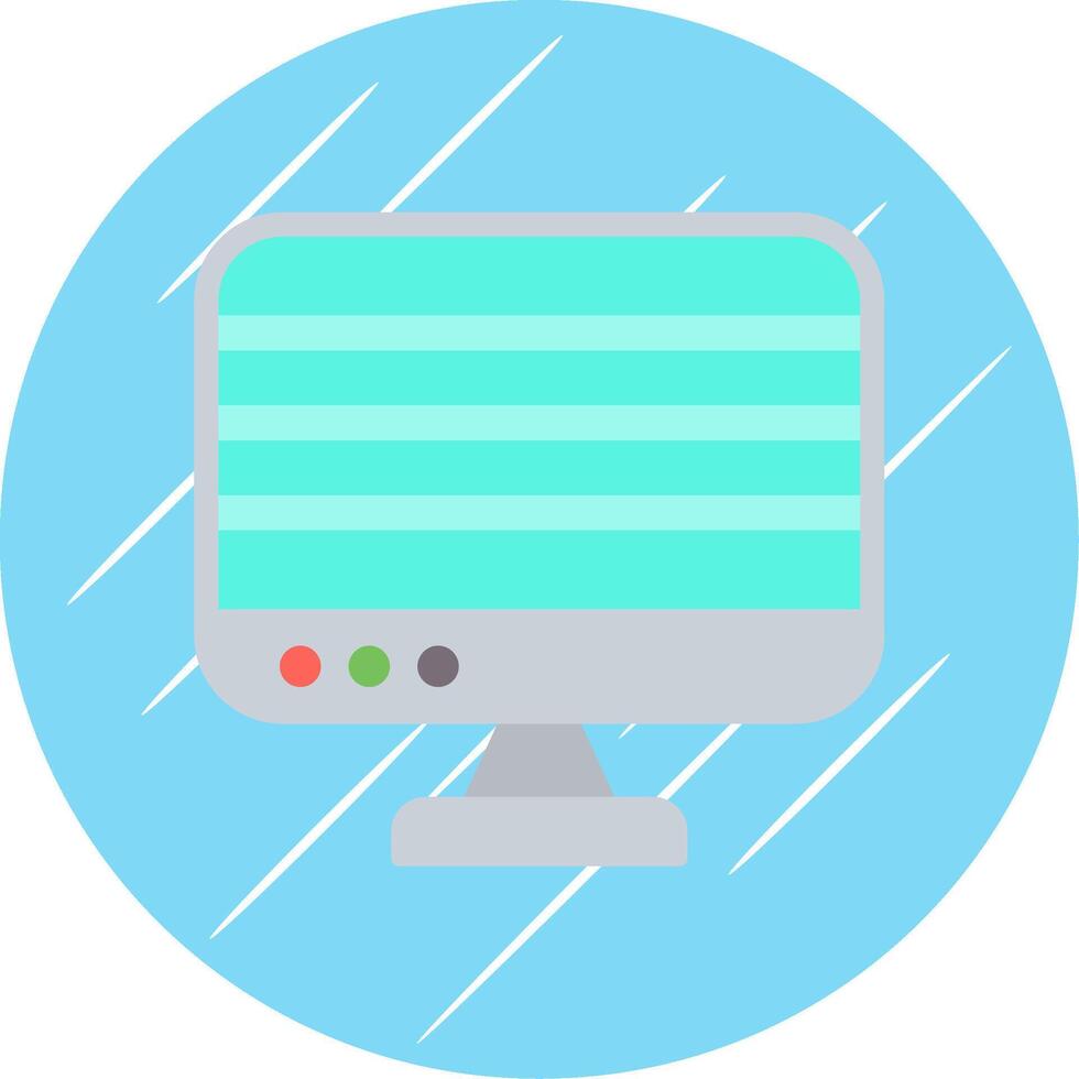 Computer Flat Circle Icon Design vector