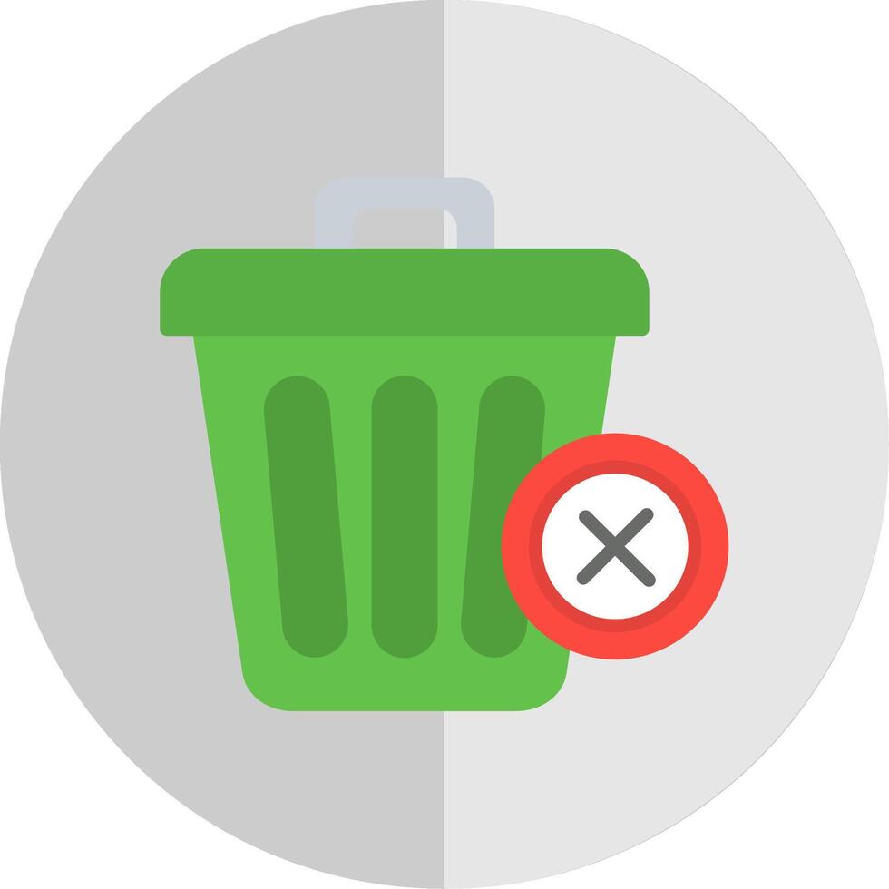 Delete Flat Scale Icon Design vector