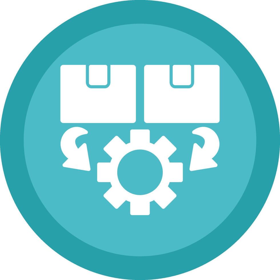 Order Processing Glyph Due Circle Icon Design vector