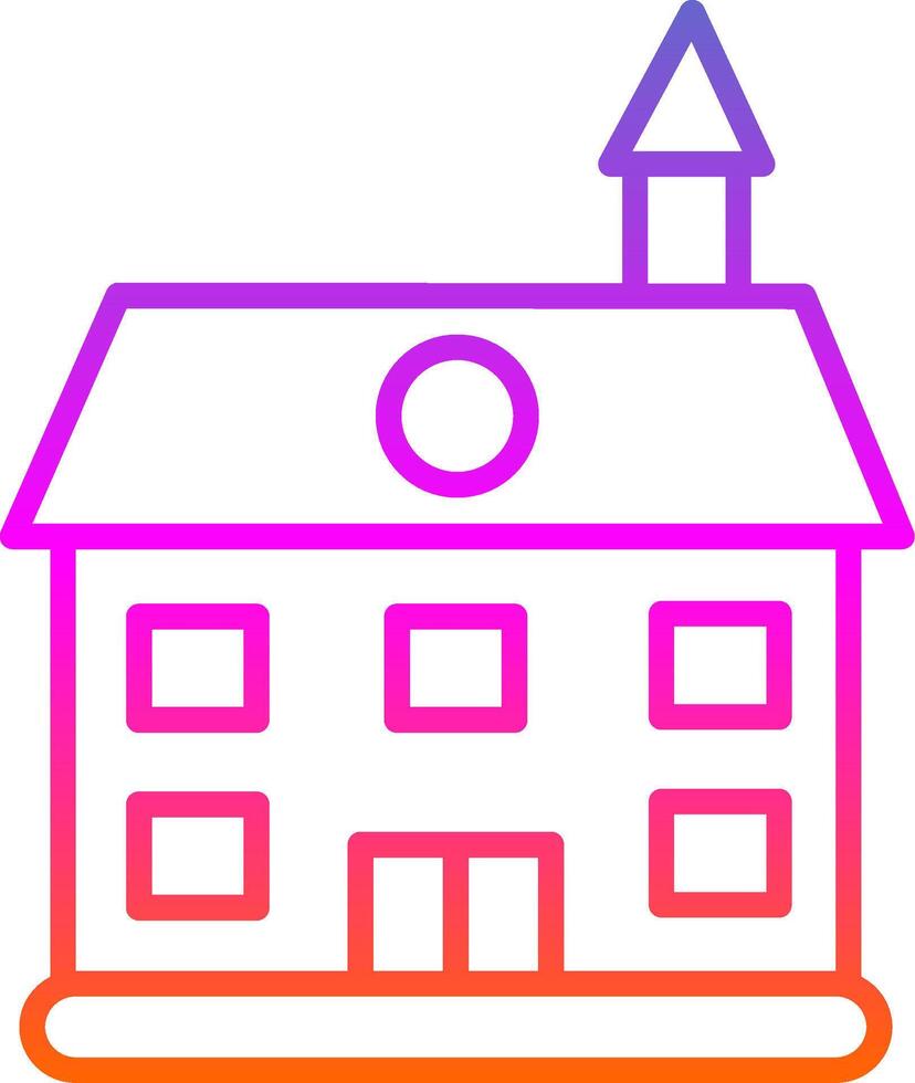 Private Guest House Line Gradient Icon Design vector