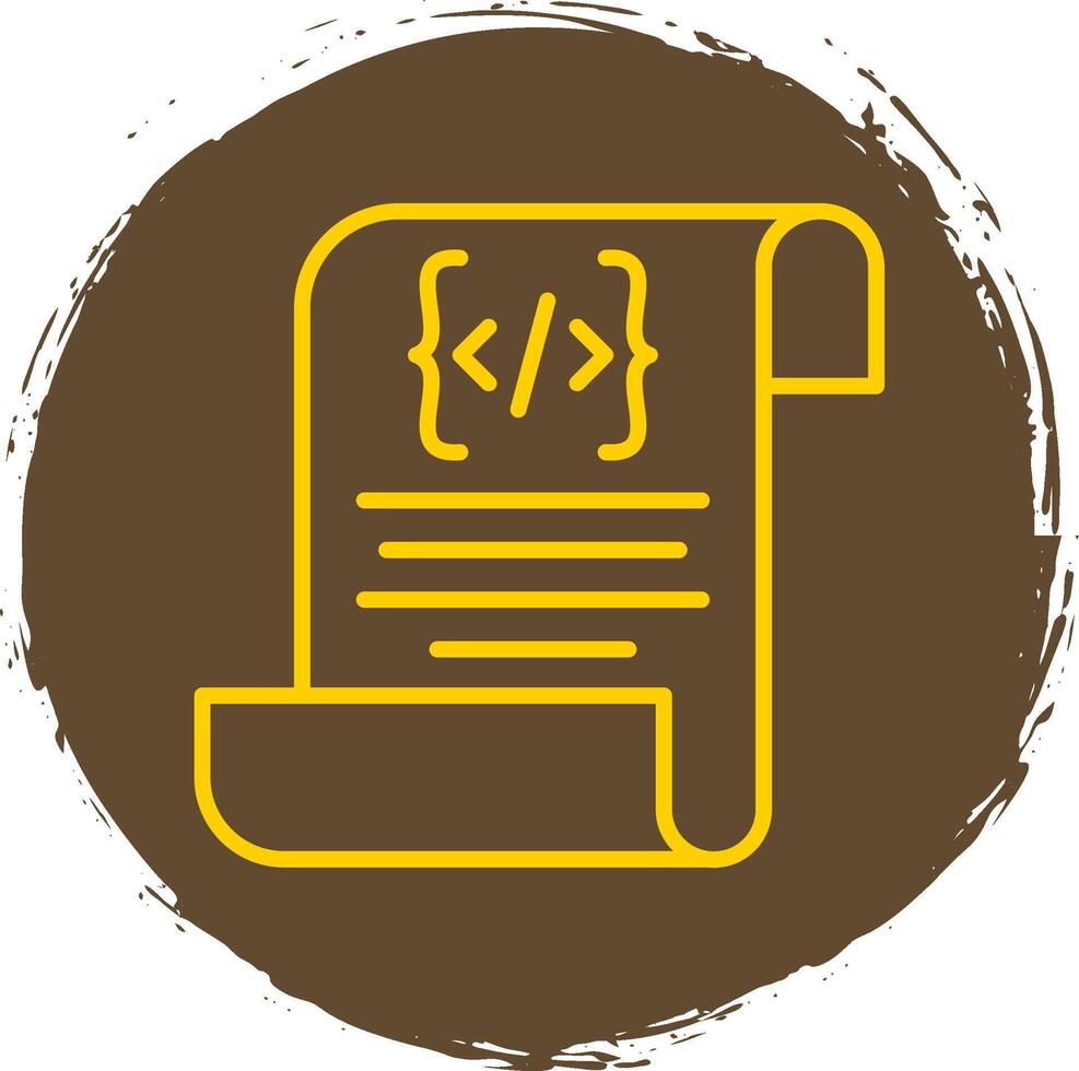 Script Line Circle Sticker Icon vector