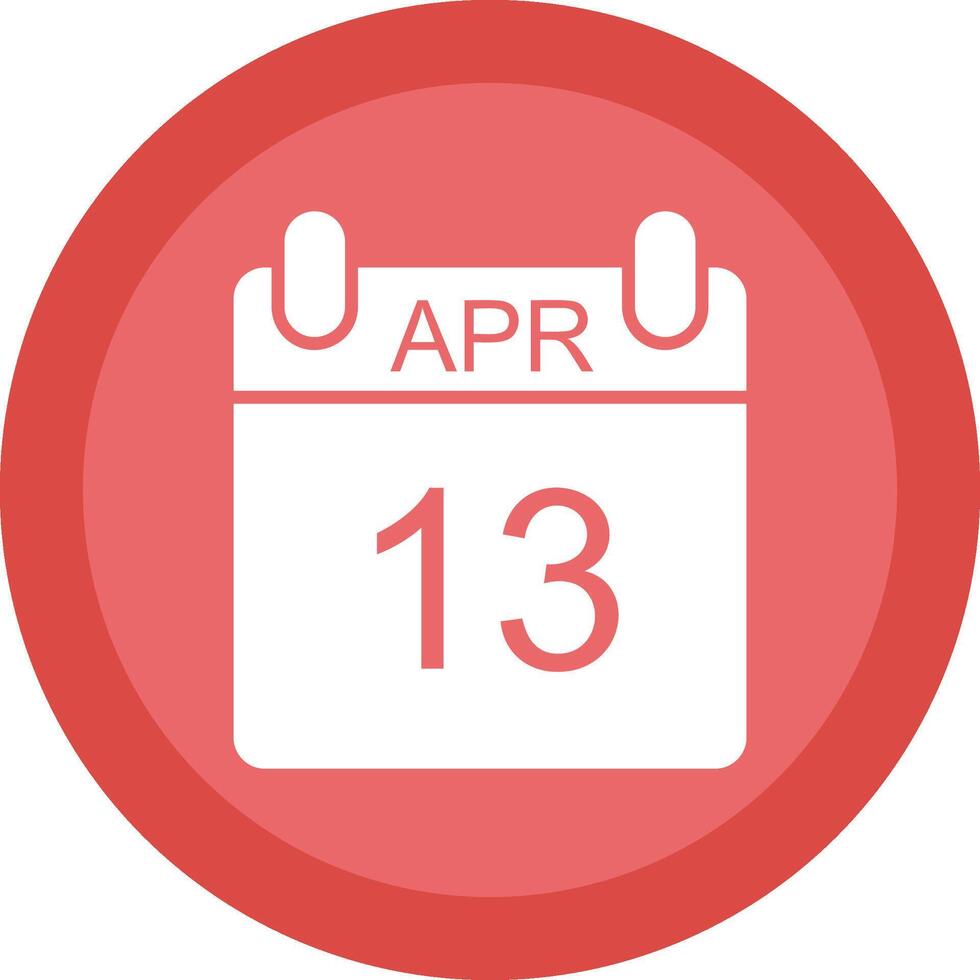 April Glyph Due Circle Icon Design vector