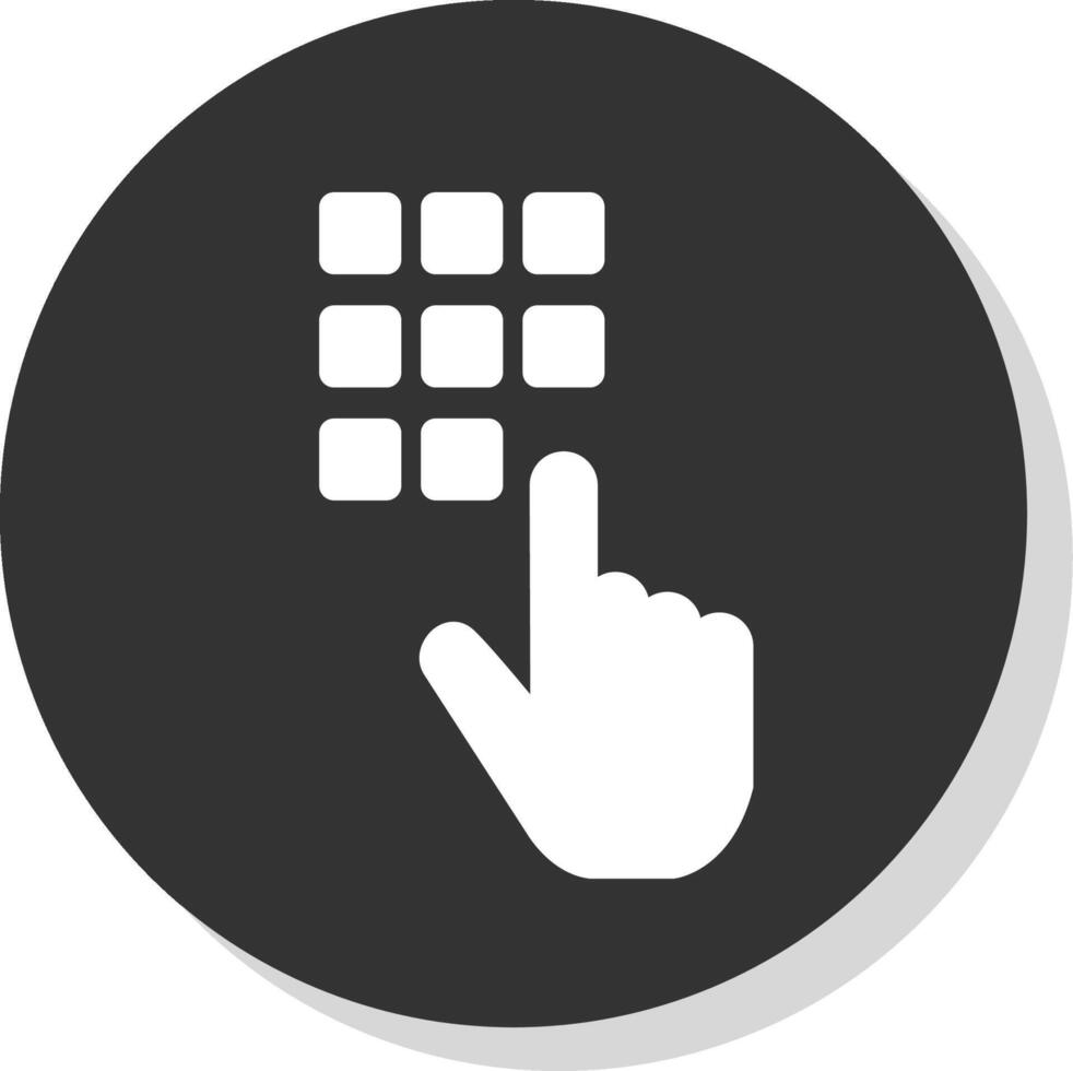 Dial Glyph Shadow Circle Icon Design vector
