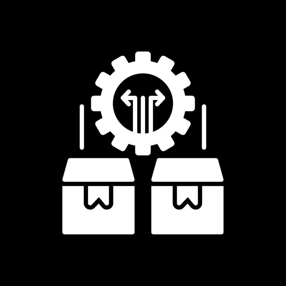Logistics Management Glyph Inverted Icon Design vector