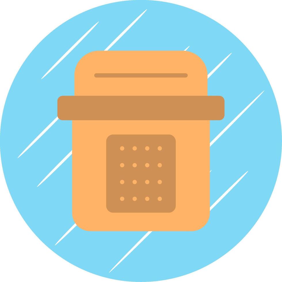 Sealed Flat Circle Icon Design vector