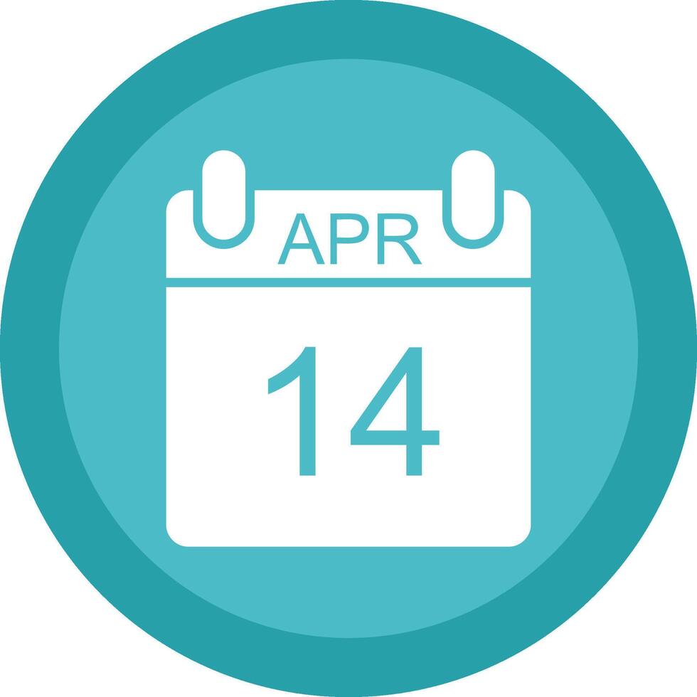 April Glyph Due Circle Icon Design vector