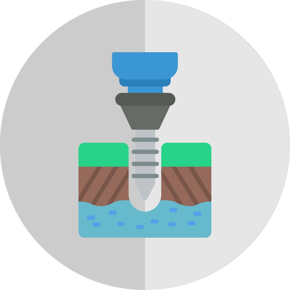 Drilling Flat Scale Icon Design vector