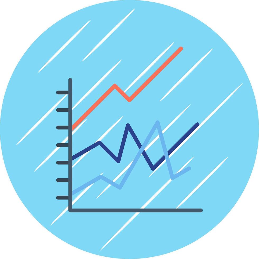 Line Circle Multi Circle Graph Flat Circle Icon Design vector