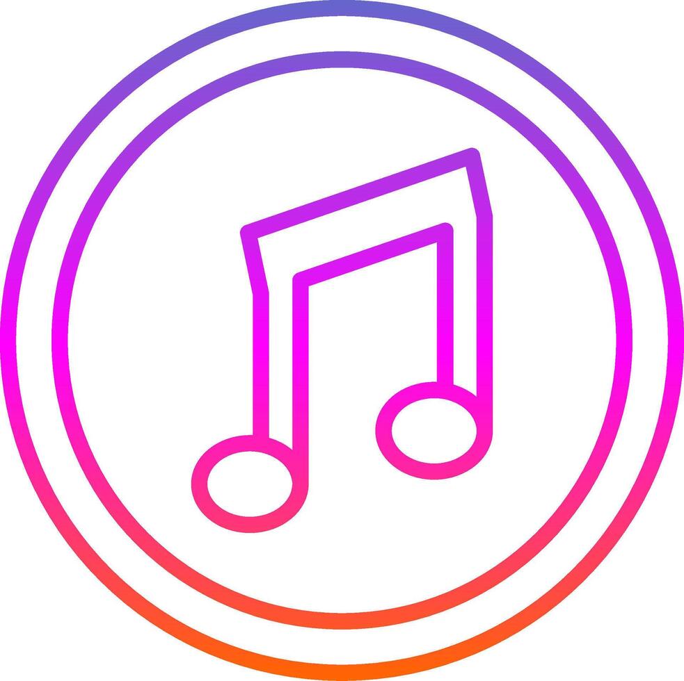 Music Line Circle Sticker Icon vector