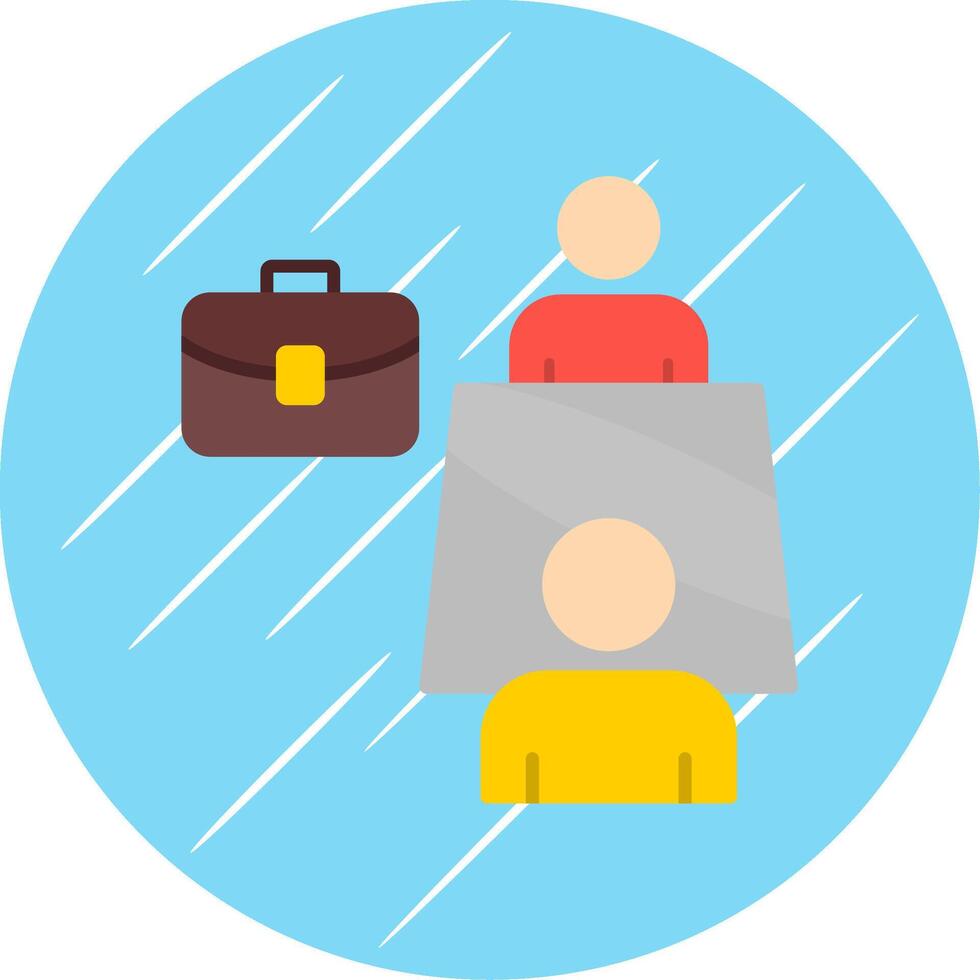 Business Meeting Flat Circle Icon Design vector