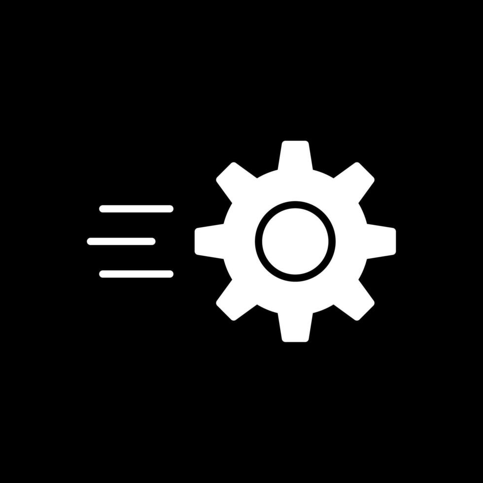 Gear Glyph Inverted Icon Design vector