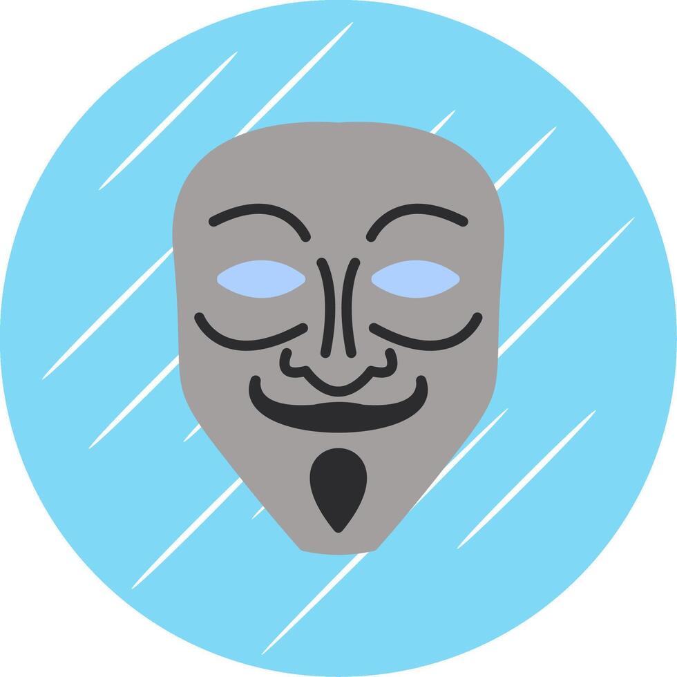 Mask Flat Circle Icon Design vector