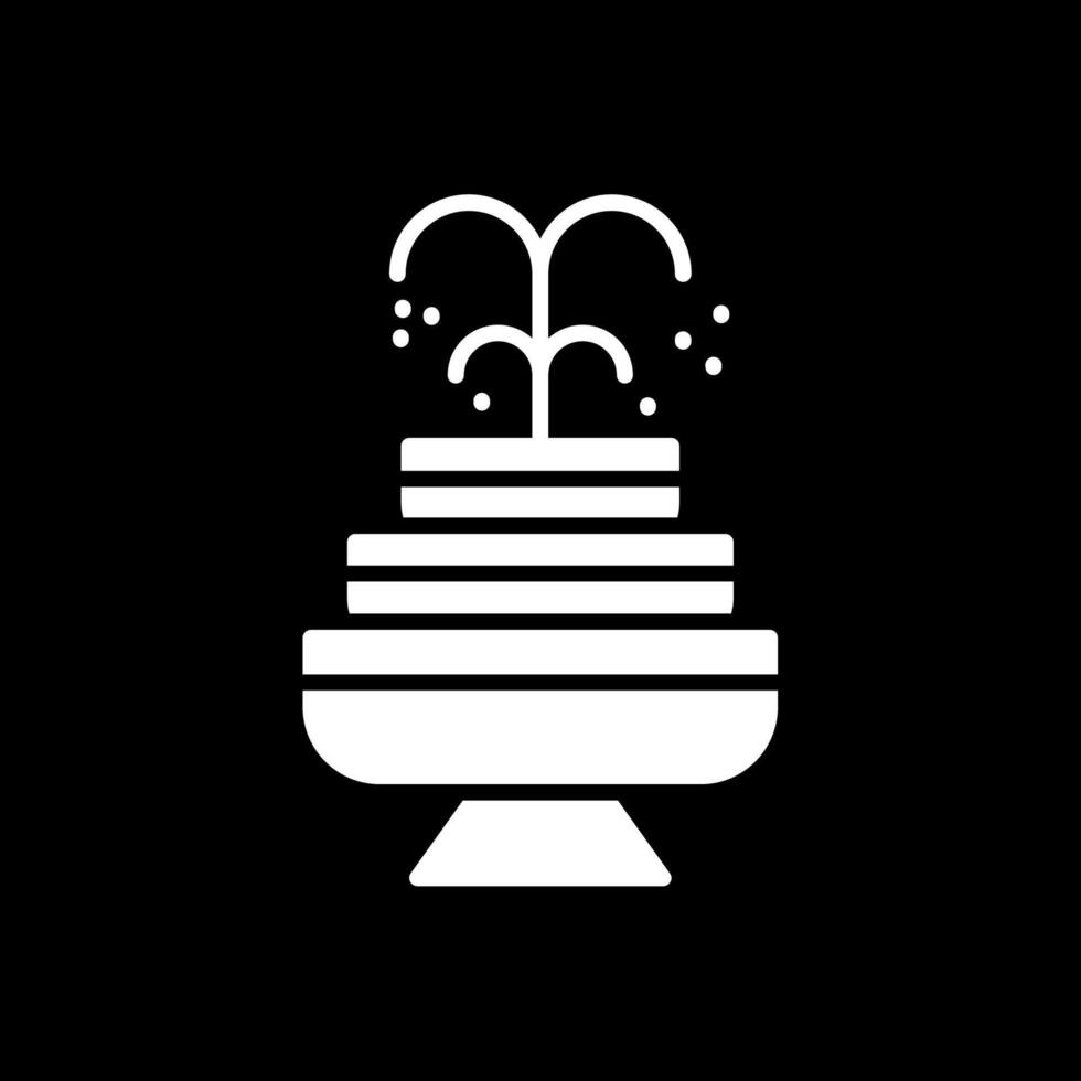 Fountain Glyph Inverted Icon Design vector