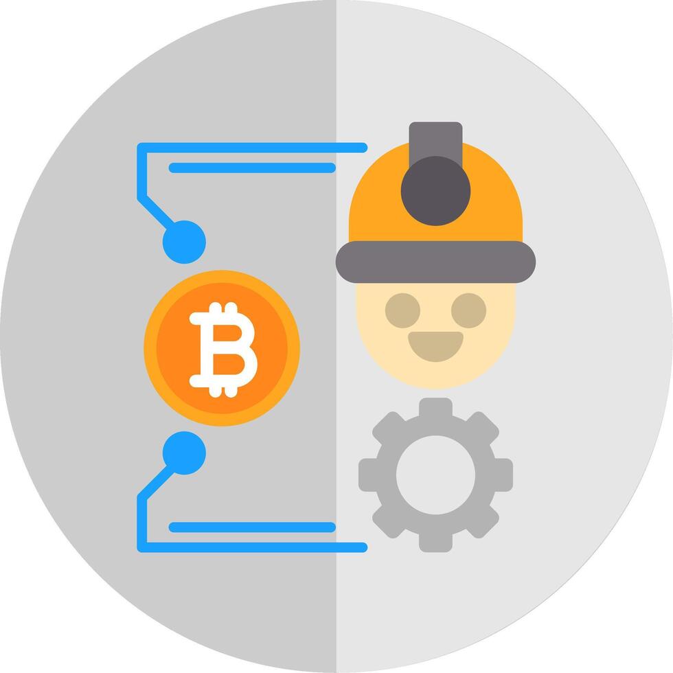 Bitcoin Craft Flat Scale Icon Design vector