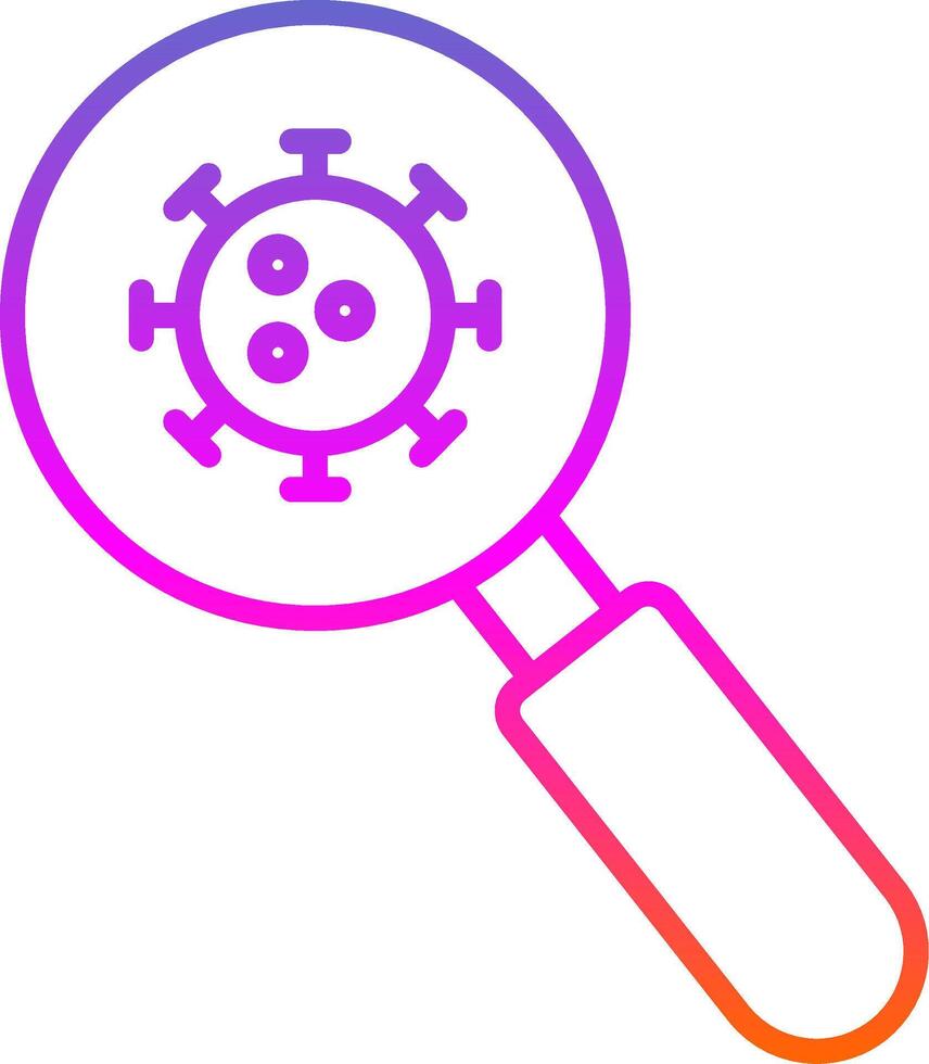 Detection Line Gradient Icon Design vector