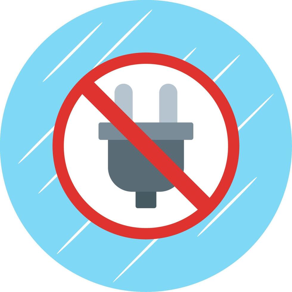Prohibited Sign Flat Circle Icon Design vector