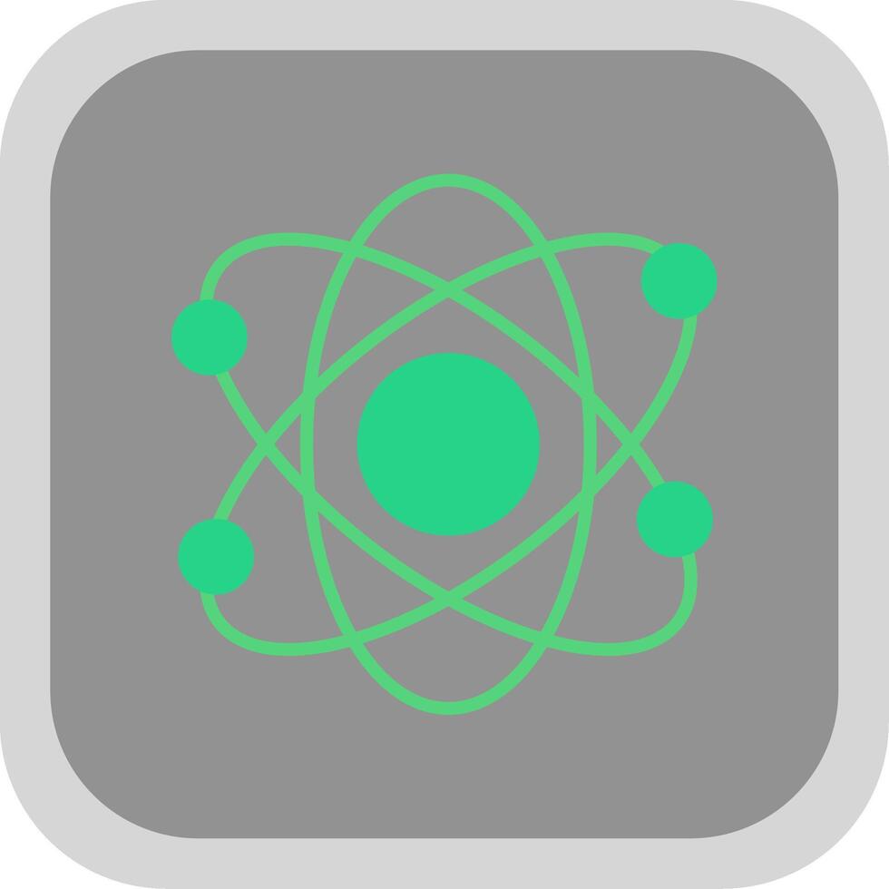 Atomic Flat round corner Icon Design vector