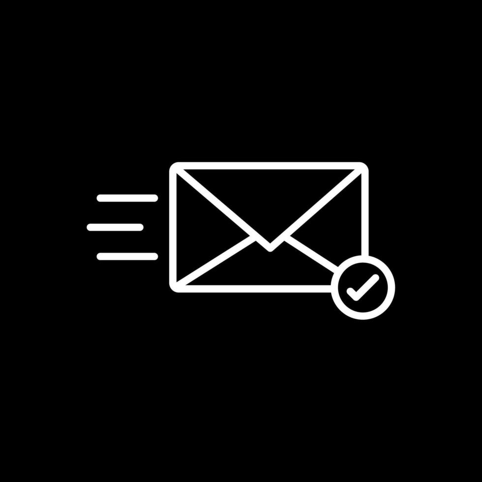 Email Line Inverted Icon Design vector