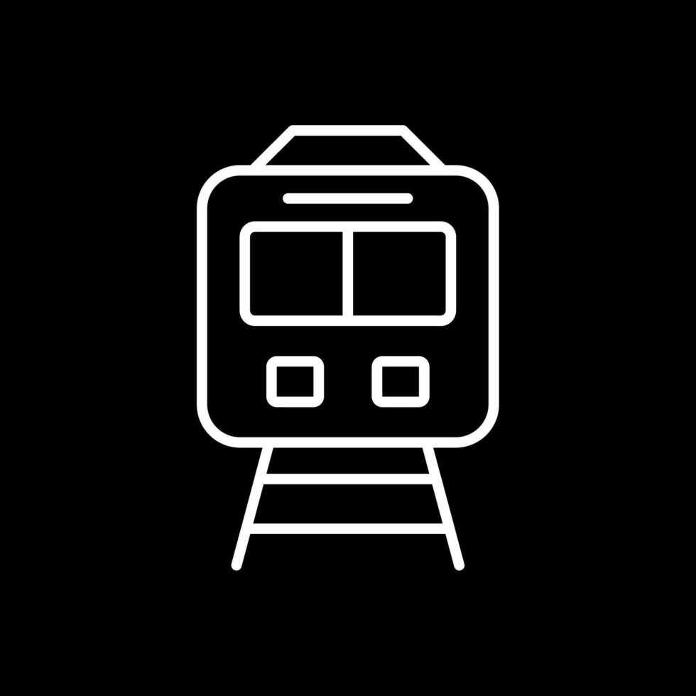 Train Line Inverted Icon Design vector