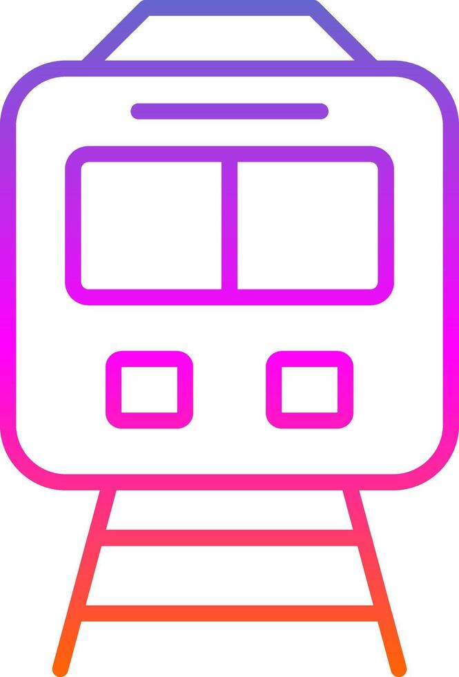 Train Line Gradient Icon Design vector