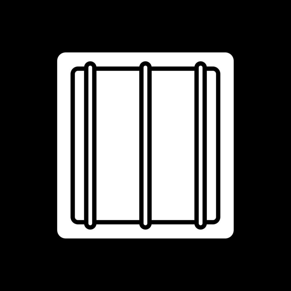Jail Glyph Inverted Icon Design vector