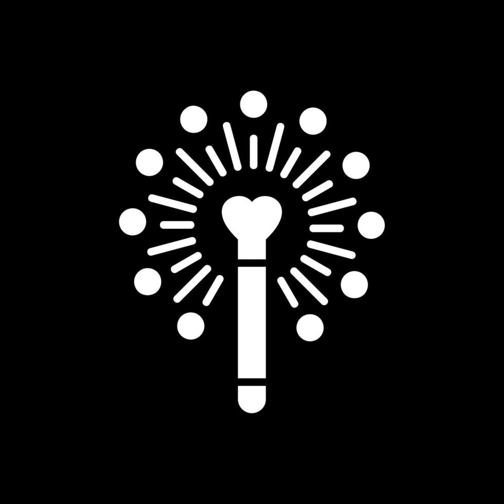 Magic Wand Glyph Inverted Icon Design vector
