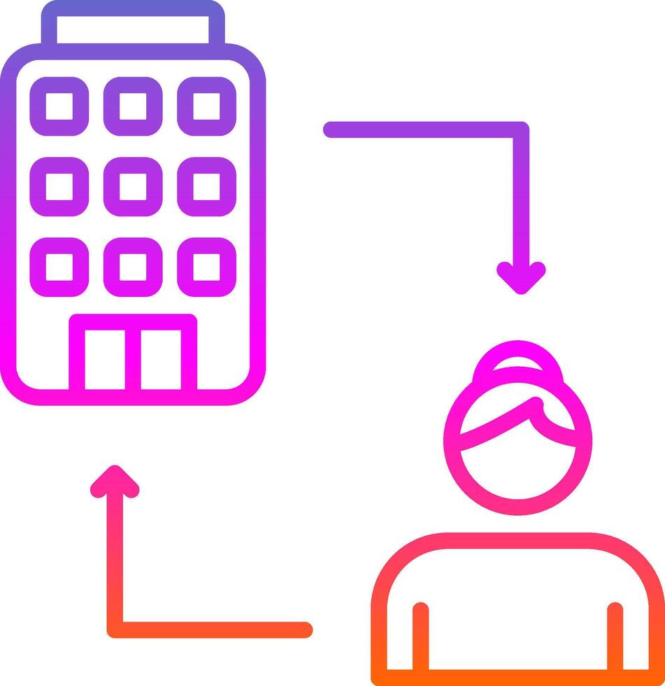 B2c Line Gradient Icon Design vector