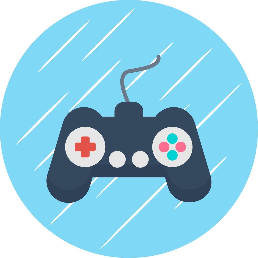 Gamer Flat Circle Icon Design vector