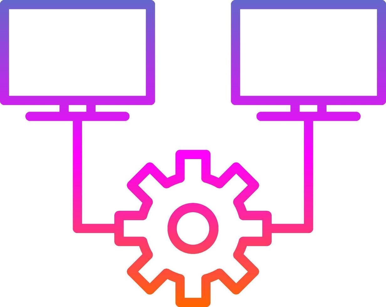 Multitask Line Gradient Icon Design vector