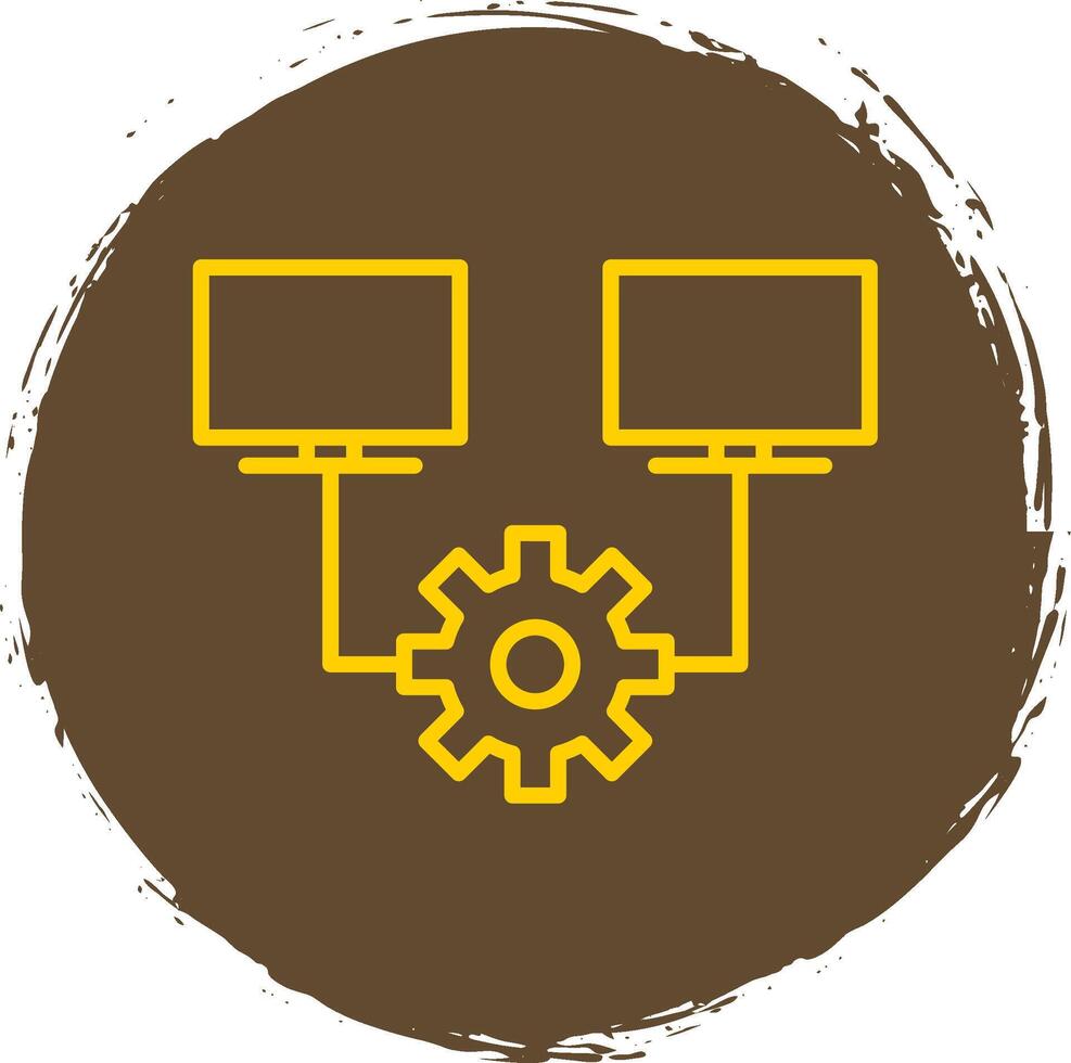 Multitask Line Circle Sticker Icon vector