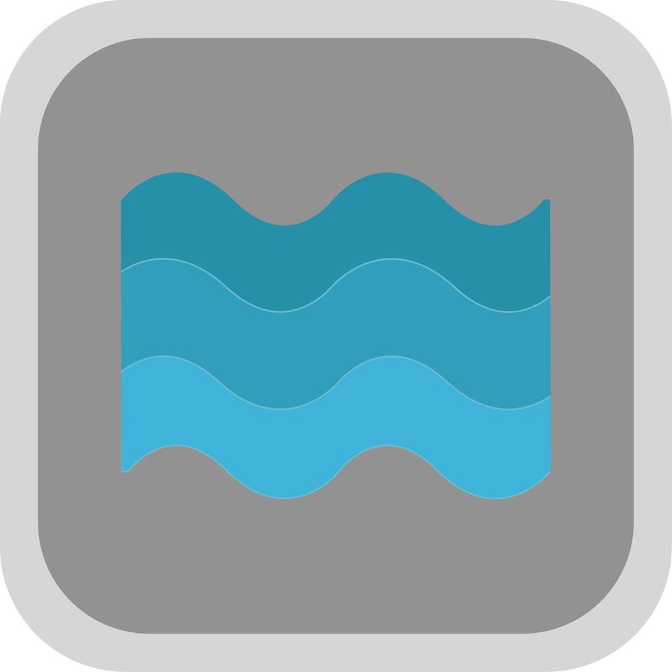 Waves Flat round corner Icon Design vector